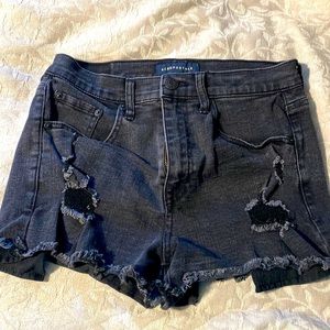 Black Jean shorts
